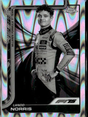 2025 #5 Lando Norris Black & White RayWave Refractor