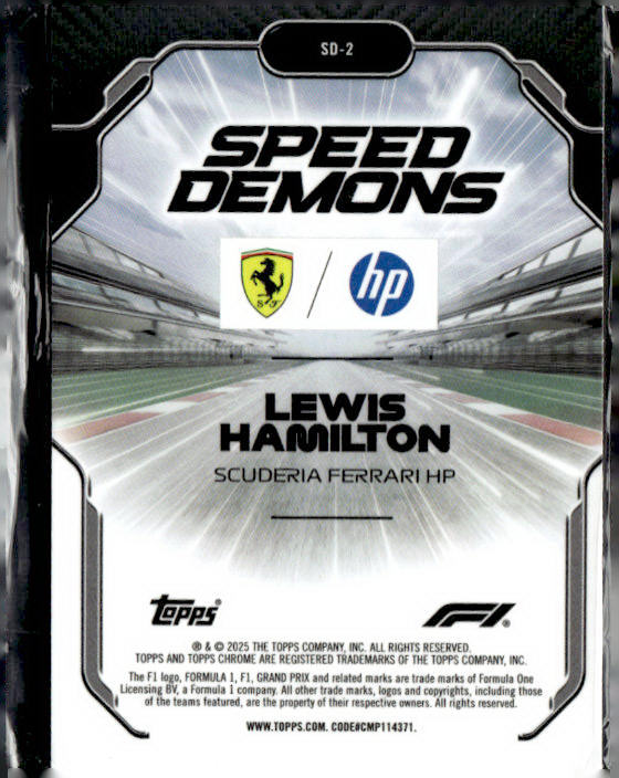 2025 #SD-2 Lewis Hamilton Speed Demons