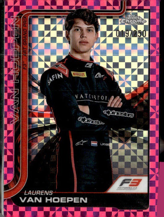 2025 Topps Chrome Formula 1 #63 Laurens van Hoepen Checker Flag Refractor