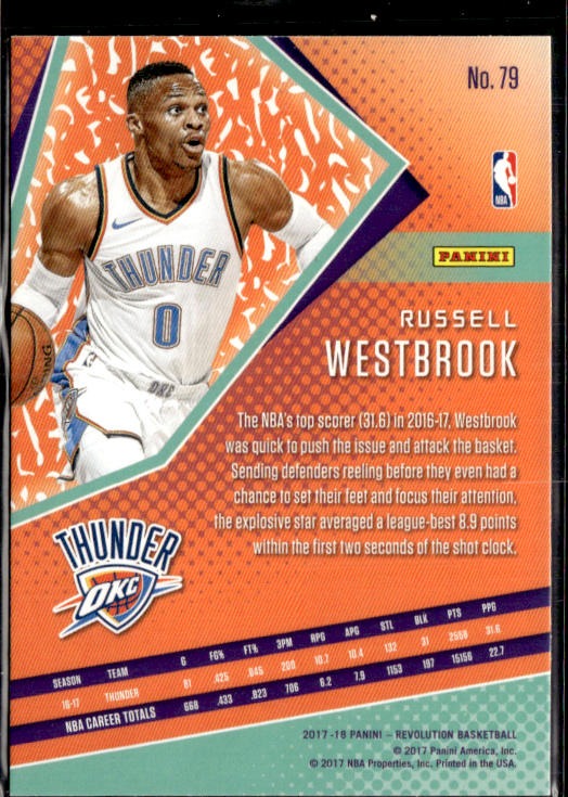 2017-18 Panini #79 Russell Westbrook Chinese New Year