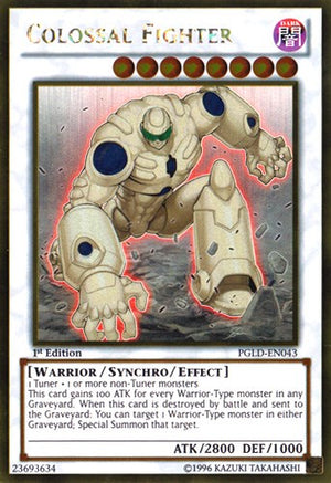 1st Edition Colossal Fighter [PGLD-EN043 Near Mint] Gold Rare