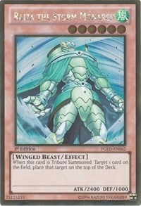 1st Edition Raiza the Storm Monarch [PGLD-EN062 Near Mint] Gold Rare