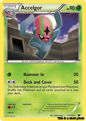 11/108 Accelgor Rare Reverse Holofoil