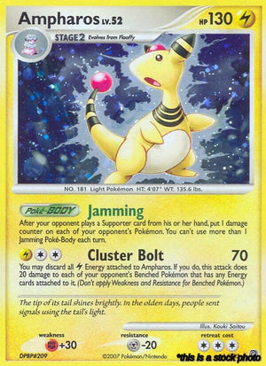 Holofoil Ampharos [1/132 Moderately Played ]