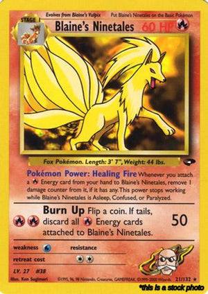 021/132 Blaine's Ninetales Rare Unlimited