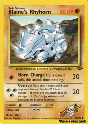 065/132 Blaine's Rhyhorn Common Unlimited