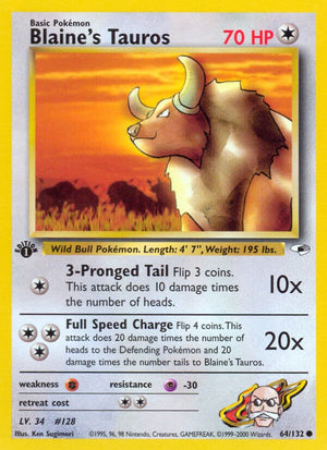 Common Blaine's Tauros [064/132 Moderately Played ]