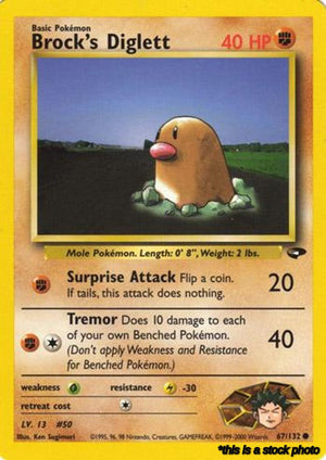 067/G2 Brock's Diglett Common Unlimited