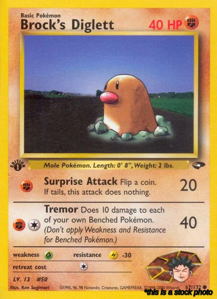 067/132 Brock's Diglett Common 1st Edition