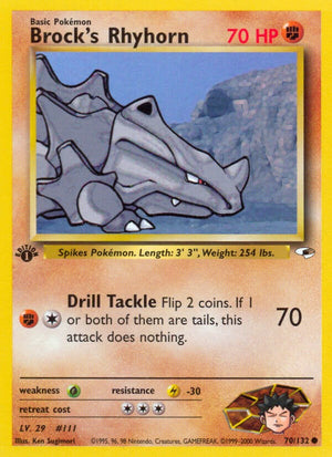 Common Brock's Rhyhorn (70) [070/132 Moderately Played ]