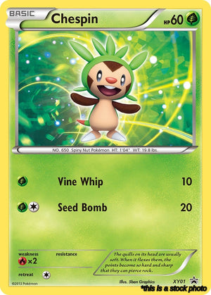 Holofoil Chespin - XY01 [XY01 Lightly Played ]
