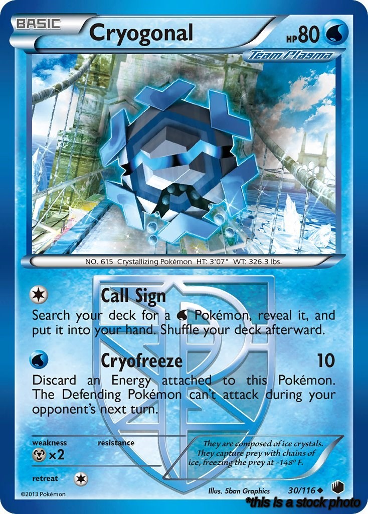 Normal Cryogonal (Team Plasma) [30/116 Near Mint ]