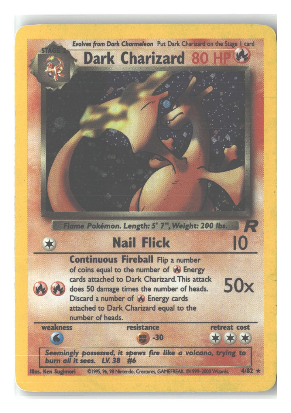 04/82 Dark Charizard (4) Holo Rare Unlimited Holofoil