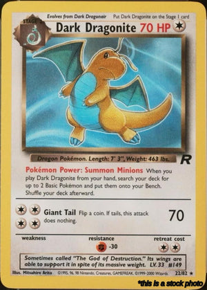 22/82 Dark Dragonite (22) Rare Unlimited