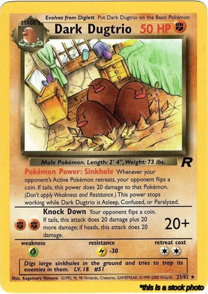 23/82 Dark Dugtrio (23) Rare Unlimited Lightly Played