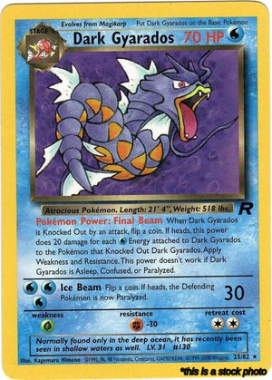 25/82 Dark Gyarados (25) Rare Unlimited