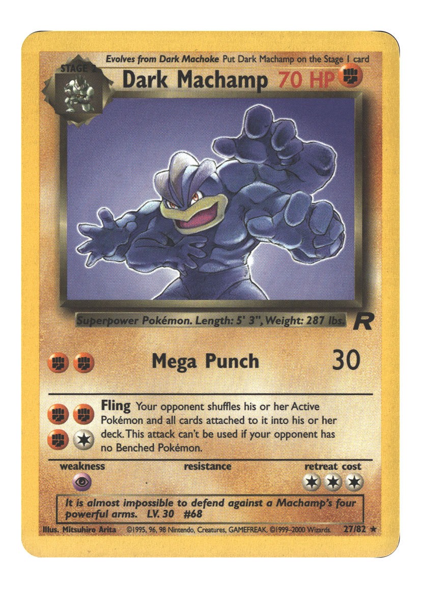 27/82 Dark Machamp (27) Rare Unlimited Lightly Played