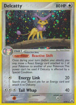 Holo Rare Delcatty [4/92 Lightly Played ]
