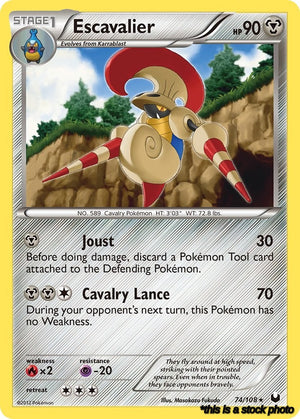 74/108 Escavalier Rare Reverse Holofoil