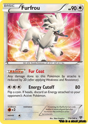 114/146 Furfrou Holo Rare Reverse Holofoil