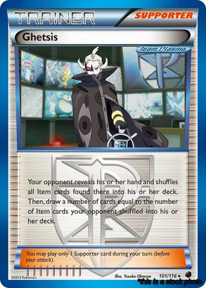 101/116 Ghetsis (Team Plasma) Holo Rare Holofoil
