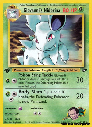 044/132 Giovanni's Nidorina Uncommon 1st Edition
