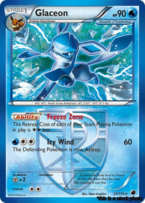 23/116 Glaceon (Team Plasma) Rare Normal