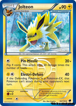 34/116 Jolteon (Team Plasma) Uncommon Normal