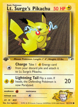 Common Lt. Surge's Pikachu [081/132 Moderately Played ]