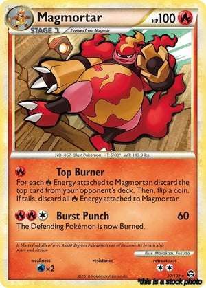 27/102 Magmortar Rare Reverse Holofoil
