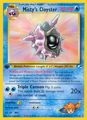 Rare Misty's Cloyster [029/132 Moderately Played ]