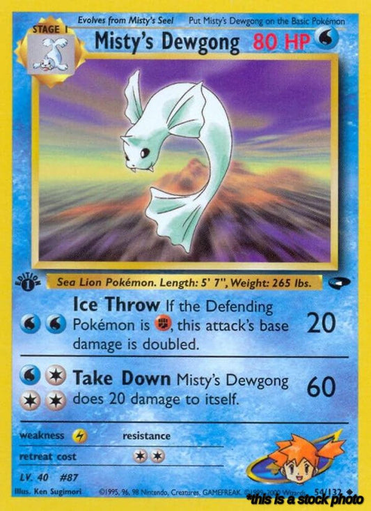 054/132 Misty's Dewgong Uncommon 1st Edition