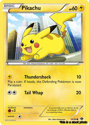 39/99 Pikachu Common Normal
