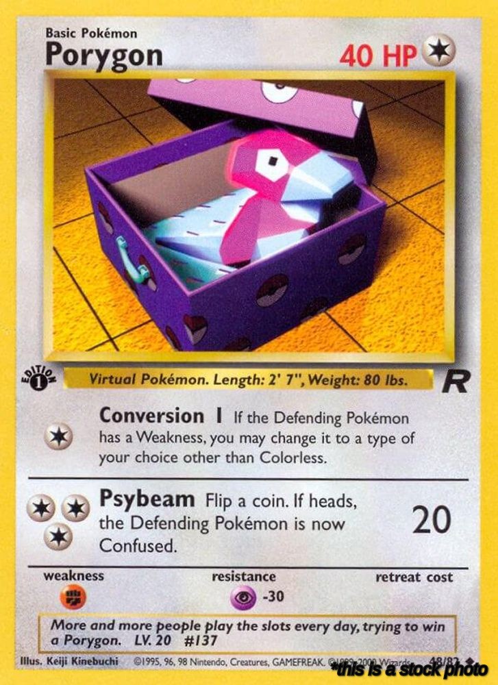 48/82 Porygon Uncommon 1st Edition