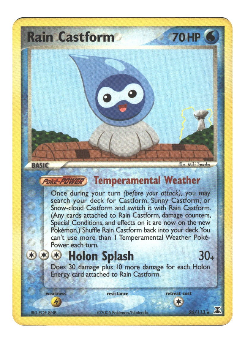 26/113 Rain Castform Rare Normal