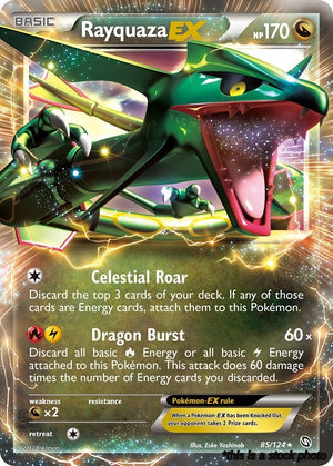 85/124 Rayquaza EX Ultra Rare Holofoil