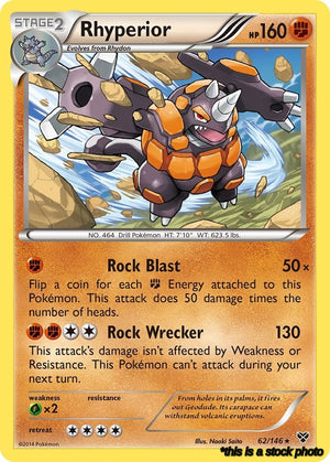 Reverse Holofoil Rhyperior [62/146 Lightly Played ]