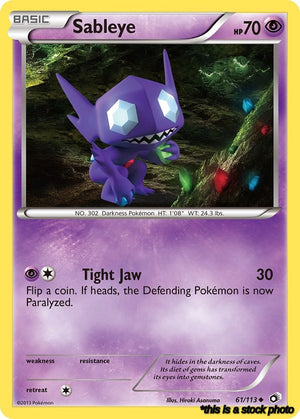 Uncommon Sableye [61/113 Lightly Played ]