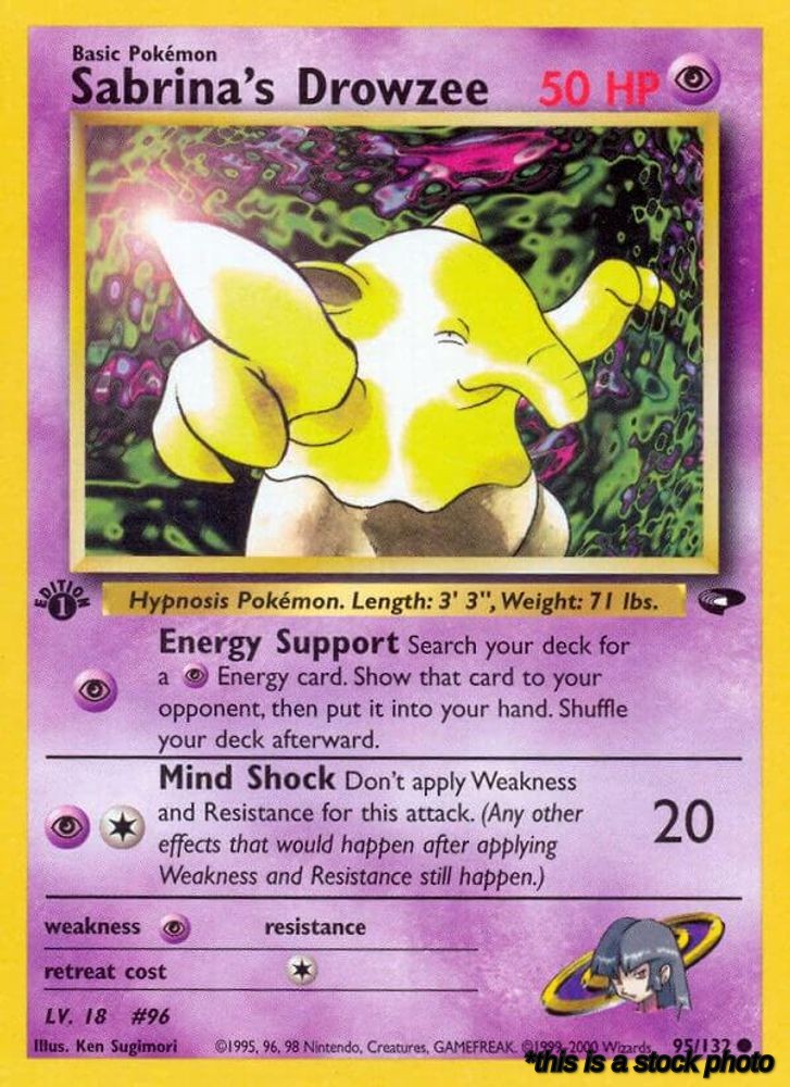 095/132 Sabrina's Drowzee Common 1st Edition