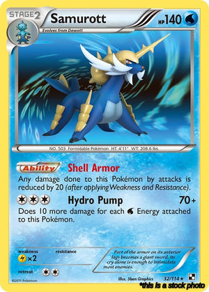 32/114 Samurott (32) Holo Rare Holofoil
