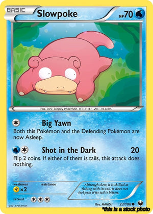 23/108 Slowpoke Common Reverse Holofoil Near Mint