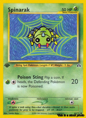 64/75 Spinarak Common 1st Edition