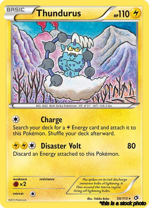 50/113 Thundurus Holo Rare Holofoil