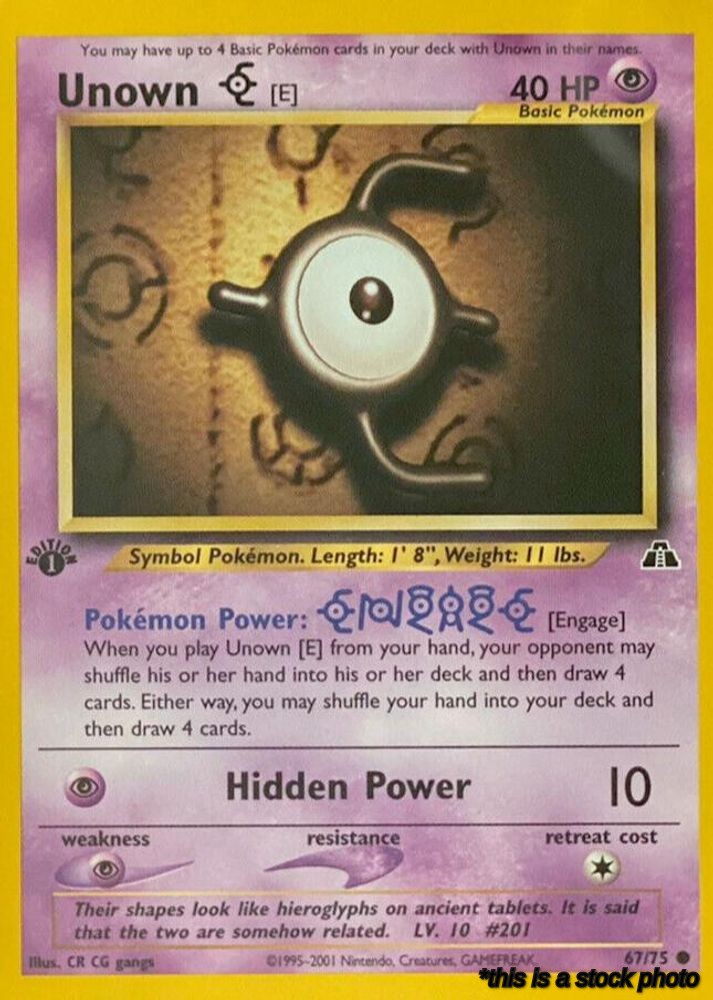 67/75 Unown [E] Common 1st Edition