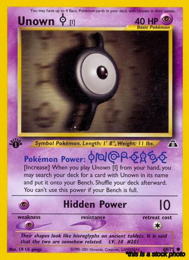 68/75 Unown [I] Common 1st Edition