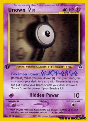 68/75 Unown [I] Common 1st Edition