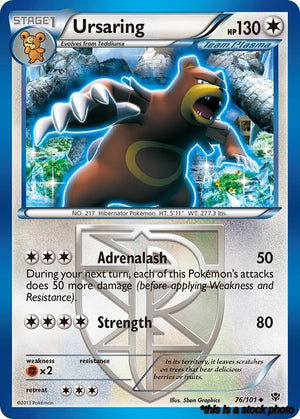 76/101 Ursaring (Team Plasma) Uncommon Normal