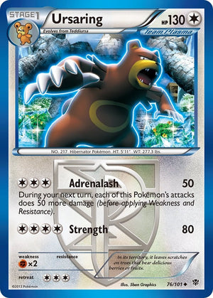 Uncommon Ursaring (Team Plasma) [76/101 Lightly Played ]