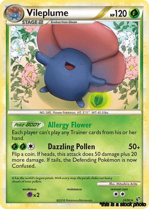 24/90 Vileplume Rare Normal Lightly Played