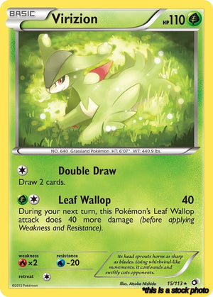 15/113 Virizion Holo Rare Holofoil